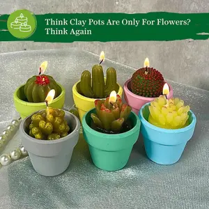 Terracotta Plant Pots - 8cm Small Clay Pots Pack of 16 - Multi-Purpose Mini Pots for Plants, Succulents, Candle Making & Crafts