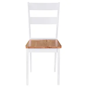 Berkfield Dining Chairs 2 pcs White Solid Rubber Wood