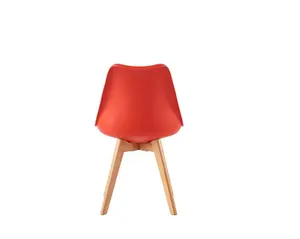 Single Dining Chair with Solid Wooden Legs and Seat Cushion Pad - Eva by MCC