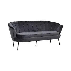 Calais Sofa 3,seater , Dark Grey Velvet