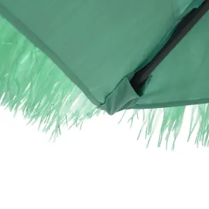 Berkfield Garden Parasol with Steel Pole Green 223x223x213 cm