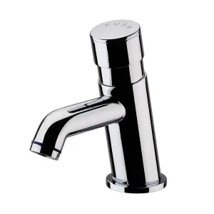 ENKI Vison Chrome Non Concussive Time Adjustable Hot & Cold Indicators Basin Single Tap BT4300