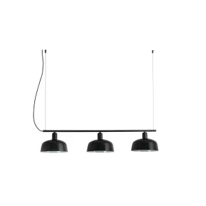 Luminosa Tatawin Medium Black Linear Bar Pendant Lamp