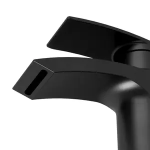 GoodHome Kariya Tall Matt Black Basin Mixer Tap