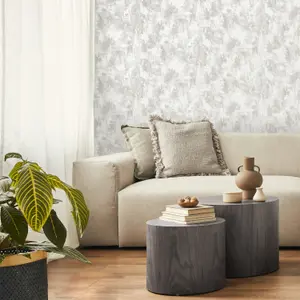 Fine Decor Sierra Texture Light Silver Wallpaper FD43062