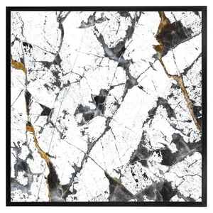 Black & gold marble (Picutre Frame) / 30x30" / Black