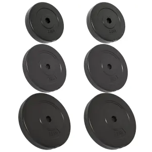 Weight Plates 6 pcs 30 kg Cement Fitness Gym Essential