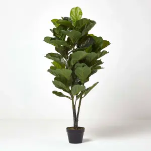 Homescapes Artificial Fiddle Leaf Fig Tree in Pot, 120 cm Tall