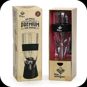 Bar Amigos Premium Wine Aerator Globally Patented Triple Action Design Pourer Taste Enchancer Dispenser