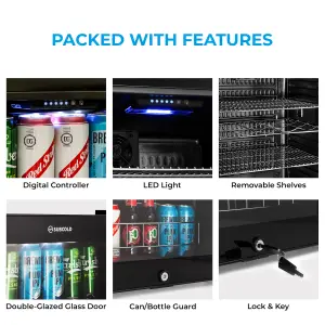 Subcold Ace 90 LED Touch Control Drinks Fridge Black