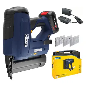 Rapid Power Tools BNX50 18V P4A Battery-Powered Brad Nailer Kit Cordless Nail Gun with 2.5Ah Battery, Charger & Case