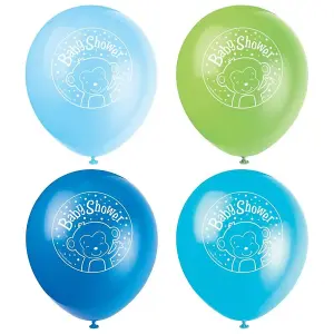 Unique Party Latex Monkey Baby Shower Balloons (Pack of 8) Blue/Green (One Size)