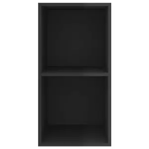 Berkfield Wall-mounted TV Cabinet High Gloss Black 37x37x72 cm Engineered Wood