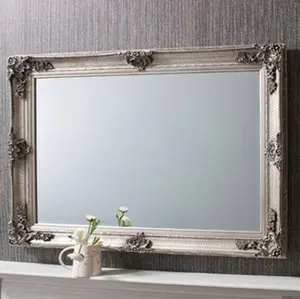 MirrorOutlet Davenport Silver Ornate Flourish Large Wall Mirror 110 x 79cm