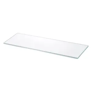 GoodHome Imandra Clear Wall-mounted Bathroom Shelf (D)11cm (L)55.8cm