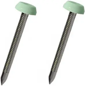 250 x Chartwell Green UPVC 30mm Poly Top Pins Plastic Headed Fascia Fixings