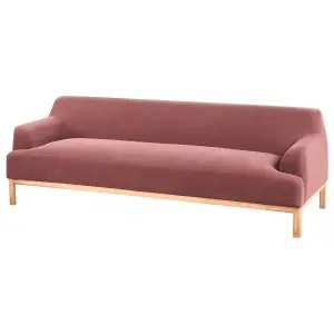 3 Seater Fabric Sofa Burgundy SOSJO