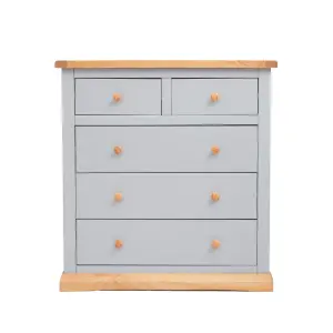 Bomporto 5 Drawer Chest of Drawers Wood Knob