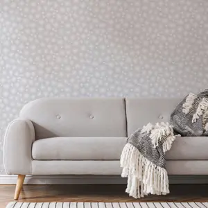 Superfresco Easy Grey Glitter effect Geometric Textured Wallpaper