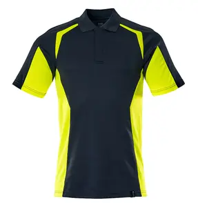 Mascot Accelerate Safe Modern Fit Polo Shirt (Dark Navy/Hi-Vis Yellow)  (XXX Large)