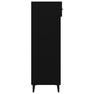 Shoe Cabinet Black 60x35x105 cm Engineered Wood