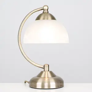 Kala Metal Arched Lamp Antique Brass