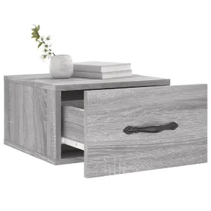 Berkfield Wall-mounted Bedside Cabinets 2 pcs Grey Sonoma 35x35x20 cm