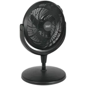 16" Desk & Pedestal Fan - 3 Speed Settings - Adjustable Height - 3-Pin UK Plug