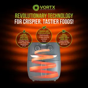 Tower Vortx Air Fryer with Manual Controls, 1500W, 3.8L Grey