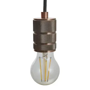 Inlight Milled Copper Bronze effect E27 Cable light set