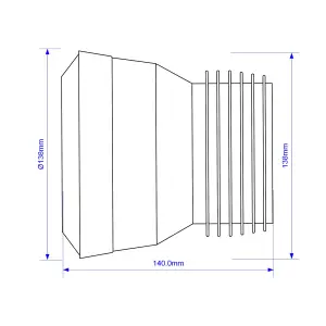 McAlpine Straight Pan connector (Dia)112mm