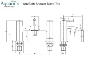 Aquarius Arc Bath Shower Mixer Tap inc Kit Matt Black