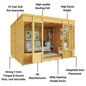 BillyOh Bella Tongue and Groove Pent Summerhouse - 10x8