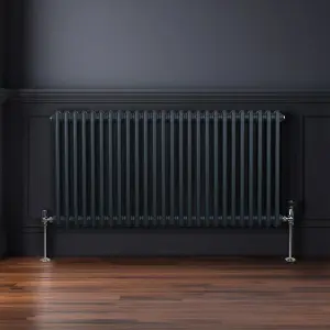 Traditional 2 Column Radiator - 600 x 1192 mm - Anthracite