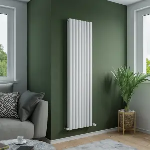 Agadon Solo Duplex Designer Oval Tube Radiator 1800 x 480 mm White