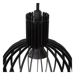 Lucide Mikaela Modern Pendant light 35cm - 6xE14 - Black