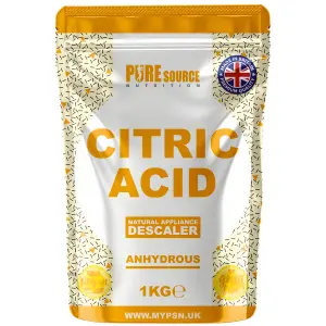 PSN Citric Acid Fine Granulated 1KG for Descaler, Multi-Surface & Multi-Purpose Cleaner, Limescale