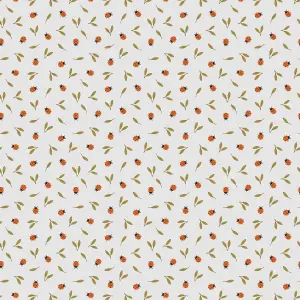 Bobbi Beck eco-friendly white ladybird wallpaper