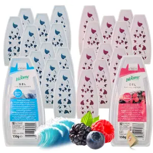 24pk Gel Air Fresheners for Home Pacific Surf & Fresh Berries, Room Fresheners for Home Odour Eliminator, Bathroom Air Freshener