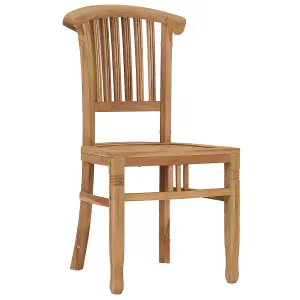 Berkfield Garden Chairs 2 pcs Solid Teak Wood