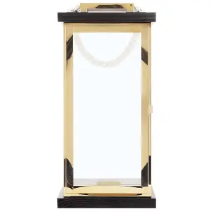 Beliani Modern Lantern BORNEO Metal Brass