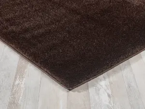 Smart Living Shaggy Soft Area Rug, Fluffy Living Room Carpet, Kitchen Floor, Bedroom Ultra Soft Rugs 160cm x 230cm - Brown