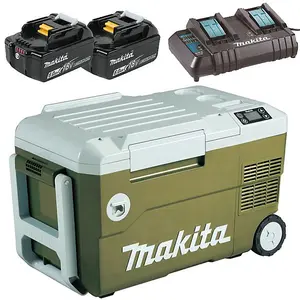 Makita DCW180 18v LXT 20L Cooler & Warmer Cool Box Wheeled 6.0Ah Battery Charger