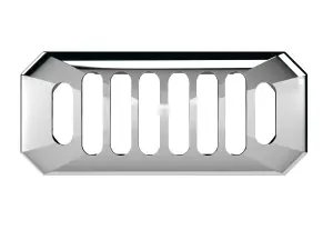 Ceramic Accessories Traditional Grill Overflow Cover - 26mm x 50mm - Chrome