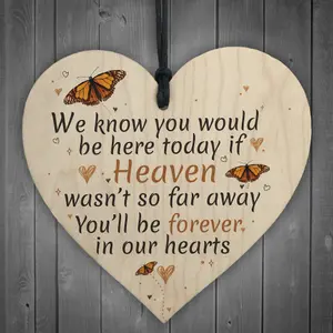 Red Ocean In Our Hearts Hanging Heart Heaven Memorial Mother Dad Nan Miss You Guardian Grave Plaque