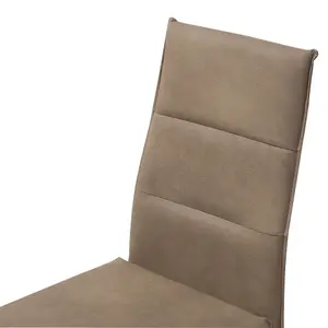 Set of 2 Dining Chairs ROCKFORD Faux Leather Sand Beige