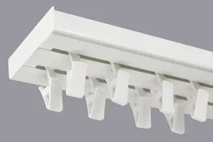 Double Curtain Ceiling Rail Track PCV 400 cm (L) CLIPS