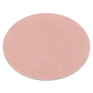 Modern washing carpet LINDO circle pink, anti-slip, shaggy circle 150 cm