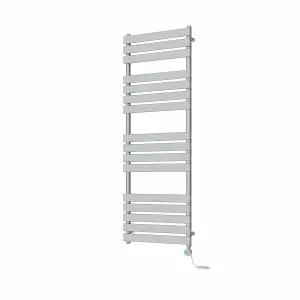 Rinse Bathrooms 1600x600mm Chrome Flat Panel Electric Heated Towel Rail Thermostatic Timer Bathroom Towel Radiator 800W