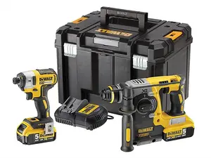 Dewalt DCK2532P2 18v XR Brushless Kit - DCF887 Impact Driver + DCH273 SDS Drill